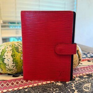 Louis Vuitton Red Epi Leather Agenda Cover, preowned